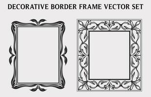 Free Vintage Decorative Ornamental Rectangle frame vector Set, Retro vector ornamental borders and filigree floral ornaments