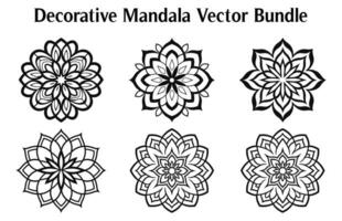 negro y blanco resumen circular modelo mándala, mandala línea dibujo diseño, ornamental mandala con floral patrones, ornamental lujo mandala patrón, conjunto de vector boho mandala ilustración