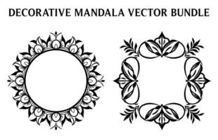 Free Vintage Decorative Ornamental Circle frame vector Set, Round vector ornamental Frame and filigree floral ornaments