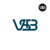 Letter VSB Monogram Logo Design vector