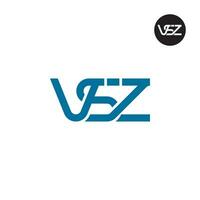 letra vsz monograma logo diseño vector