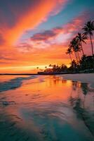 The top shock photo of a travel destination theme captures the stunning sunset over the white sand beaches