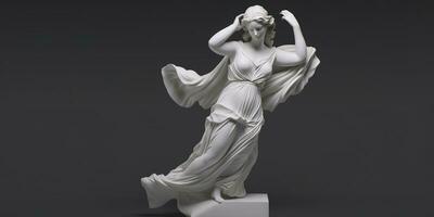 Marble statue of a ballerina. Generative AI photo