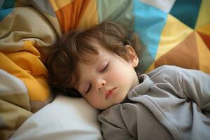 Cute little sleeping baby photo