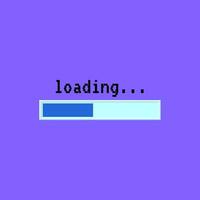 Cartoon Color Progress Loading Bar Sign UI Button. Vector