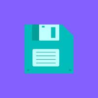 Cartoon Color Floppy Disk. Vector