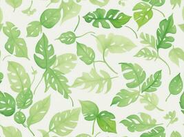 Seamless leaf pattern, Leaf Background ai generative photo