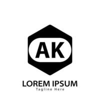 letter AK logo. A K. AK logo design vector illustration for creative company, business, industry. Pro vector