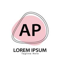 letter AP logo. A P. AP logo design vector illustration for creative company, business, industry. Pro vector