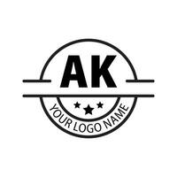 letter AK logo. A K. AK logo design vector illustration for creative company, business, industry. Pro vector