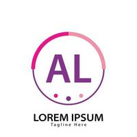 letter AL logo. A L. AL logo design vector illustration for creative company, business, industry. Pro vector