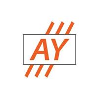 letter AY logo. A Y. AY logo design vector illustration for creative company, business, industry. Pro vector