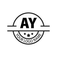 letter AY logo. A Y. AY logo design vector illustration for creative company, business, industry. Pro vector