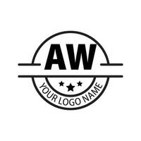 letra aw logo. un w. aw logo diseño vector ilustración para creativo compañía, negocio, industria. Pro vector