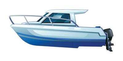 Speedboat vector illustration isolated on white background