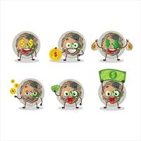 Tachigui soba cartoon character with cute emoticon bring money vector