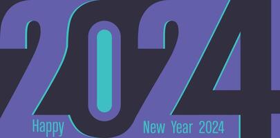 Happy new year 2024 design. Premium vector design for poster, banner, greeting and new year 2024 celebration