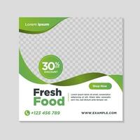 Restaurant food social media banner post design template vector