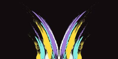 Vector Abstract Grunge Brush Background with Colorful Brush Stroke Concept.