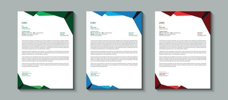 Minimal Corporate Letterhead Design Template vector