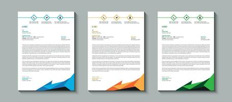 Letterhead template Design in flat style vector