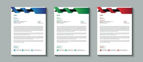 Creative Letterhead Template Design vector