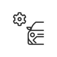 car mechanism icon, car system outline icon pixel perfect for web or mobile app vector