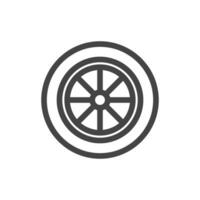 car wheel outline icon pixel perfect. icon for web and mobile app vector design