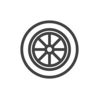 car wheel outline icon pixel perfect. icon for web and mobile app vector design