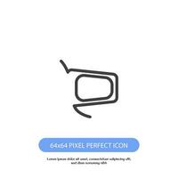 car rear mirror outline icon pixel perfect good for website and mobile. vector icon eps.10