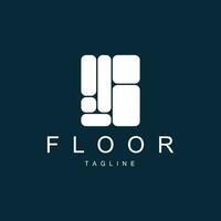 Floor Logo Design for Home Ceramic Decoration with Minimalist Abstract Shapes, Vector Templet Illustration