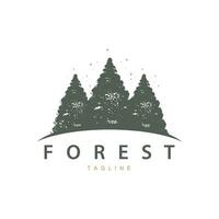 Forest Logo, Jungle Adventure Simple Design Vector, Illustration Template vector