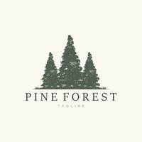 Forest Logo, Jungle Adventure Simple Design Vector, Illustration Template vector