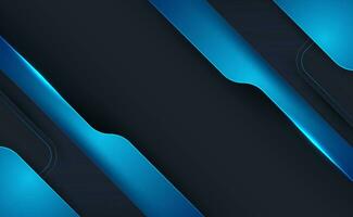 Modern blue overlapping shapes background vector