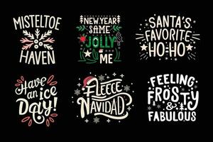 Christmas Bundle T-shirt Design vector