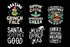 Christmas Bundle T-shirt Design vector