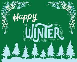 Happy winter vector