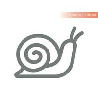 Snail line vector icon. Helix shell, speed symbol.