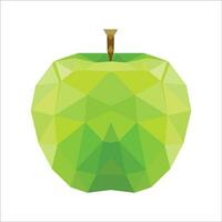 Polygon apple - low poly apple vector