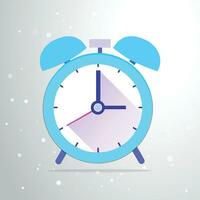 Alarm clock counting down to twelve against shimmering light design over boards vector