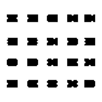 boleto icono conjunto para aplicaciones y sitios web vector