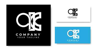 AK modern simple logo design can be used for business cards vector