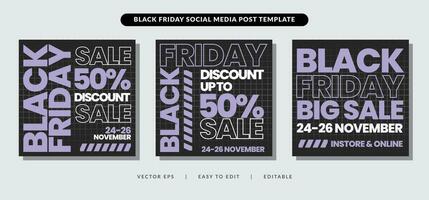 black friday Social Media post banner hipster geometric style Templates vector