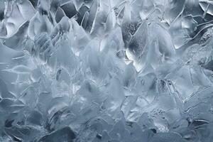 Abstract ice textures on car window in winter. Frosted Glass and Ice. A Textured Look. backgrounds and textures concept. AI Generative photo