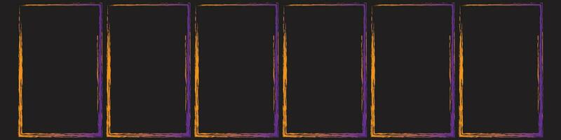 Grunge square and rectangle frames. Ink empty black boxes set. Rectangle borders collections. Rubber square stamp imprint. Vector illustration isolated on white background.