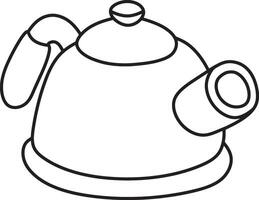 kettle kitchenware cartoon doodle kawaii anime coloring page cute illustration drawing clip art character chibi manga comic vector