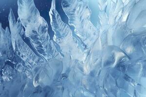 Abstract ice textures on car window in winter. Frosted Glass and Ice. A Textured Look. backgrounds and textures concept. AI Generative photo