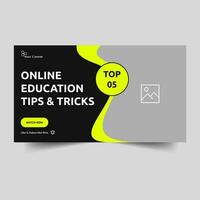 Online education thumbnail design, Organic vector shape, fully editable vector eps 10 file format