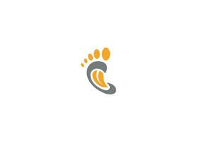 foot natural spa modern logo design vector icon template