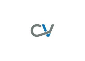 CV moderno logo diseño vector icono modelo con blanco antecedentes